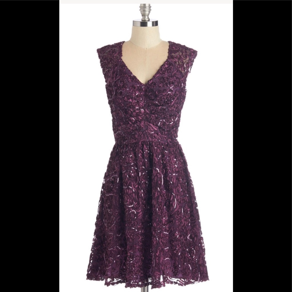 Twinkling at Twilight Dress in Plum